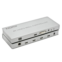 Load image into Gallery viewer, HDMI 4 Channel DVI Video Processor 2x2 Video Wall Controller 3 Display Modes HMSV