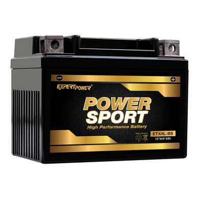 12V 4Ah Power Sport Battery ETX4L-BS Replacement for YTX4L-BS, YT4L-12