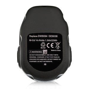 14.4V 1500mAh Battery for DEWALT DC9091 DW9091