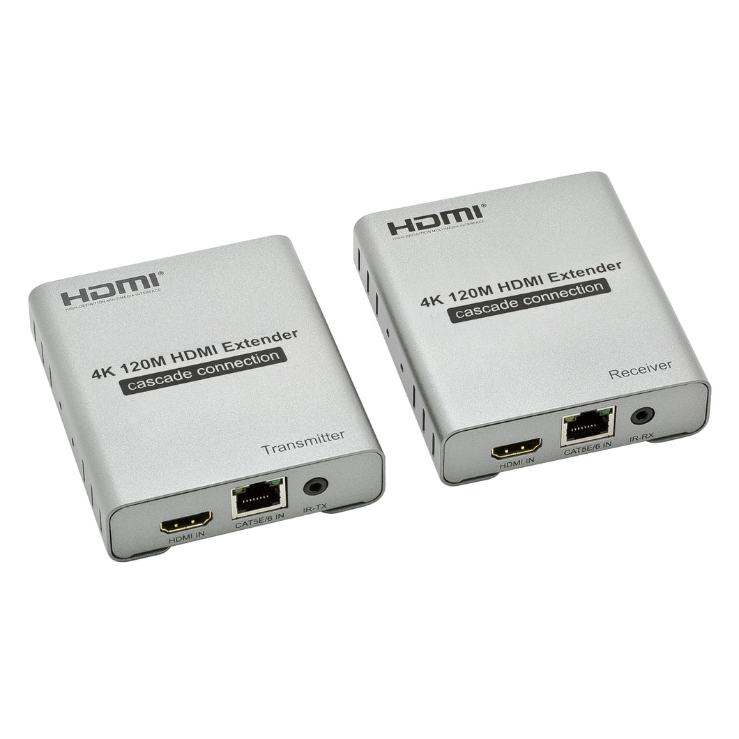 HDMI Extender 4K 1.4 over Cat 5e/6 395ft Multi-receiver cascade transmission