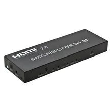 Load image into Gallery viewer, HDMI Full HD 2X4 HDMI 2.0 Splitter Switch Repeater 2 In 4 Out 4K/60Hz  3D 1080p