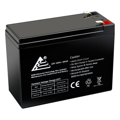 12V 10Ah Rechargeable AGM Sealed Lead Acid Battery