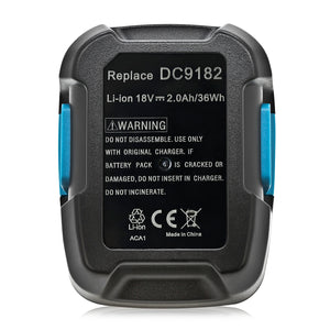 NEW 18V 2000mAh / 2.0AH Li-ion Battery  *** Require Li-ion Compatible Charger  for DeWalt DC9182 DC9181 DC9180 18V XRP Lithium Ion