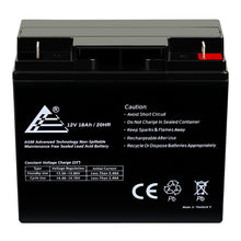Load image into Gallery viewer, 12V 18AH Rechargeable AGM Sealed Lead Acid Battery