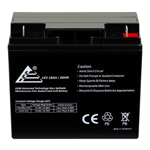 12V 18AH Rechargeable AGM Sealed Lead Acid Battery