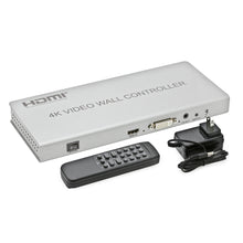 Load image into Gallery viewer, HDMI 4 Channel DVI Video Processor 2x2 Video Wall Controller 3 Display Modes HMSV