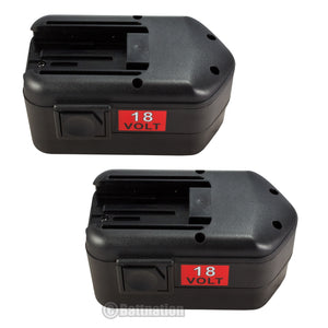 Battnation Lot of 2 18V 18 VOLT 2000MAH / 2.0AH NI-CD Battery for MILWAUKEE 48-11-2200 48-11-2230 48-11-2232 18 Volt Cordless Drill Hammer Tools