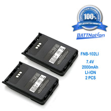 Load image into Gallery viewer, 2 x 2000mAh FNB-101LI FNB-102LI Battery for YAESU VX-8DR VX-8DE VX-8GR VX-8GE