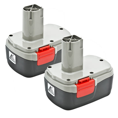 Battnation Lot of 2 14.4V 14.4 VOLT 2000mAh / 2.0AH NI-Mh Battery for CRAFTSMAN 11044 130279002 130251008  1325101 1322522 14.4 Volt DieHard Cordless Drill Power Tool